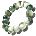 Green Jade Style Beaded Bracelet – Natural Stone Stretch Bracelet 10mm Beads