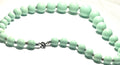 Vintage Mint Green Graduated Bead Necklace – Retro Pastel Statement Necklace