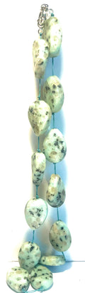 Genuine Kiwi Jasper Nugget Necklace Chunky Natural Stone Statement Bead