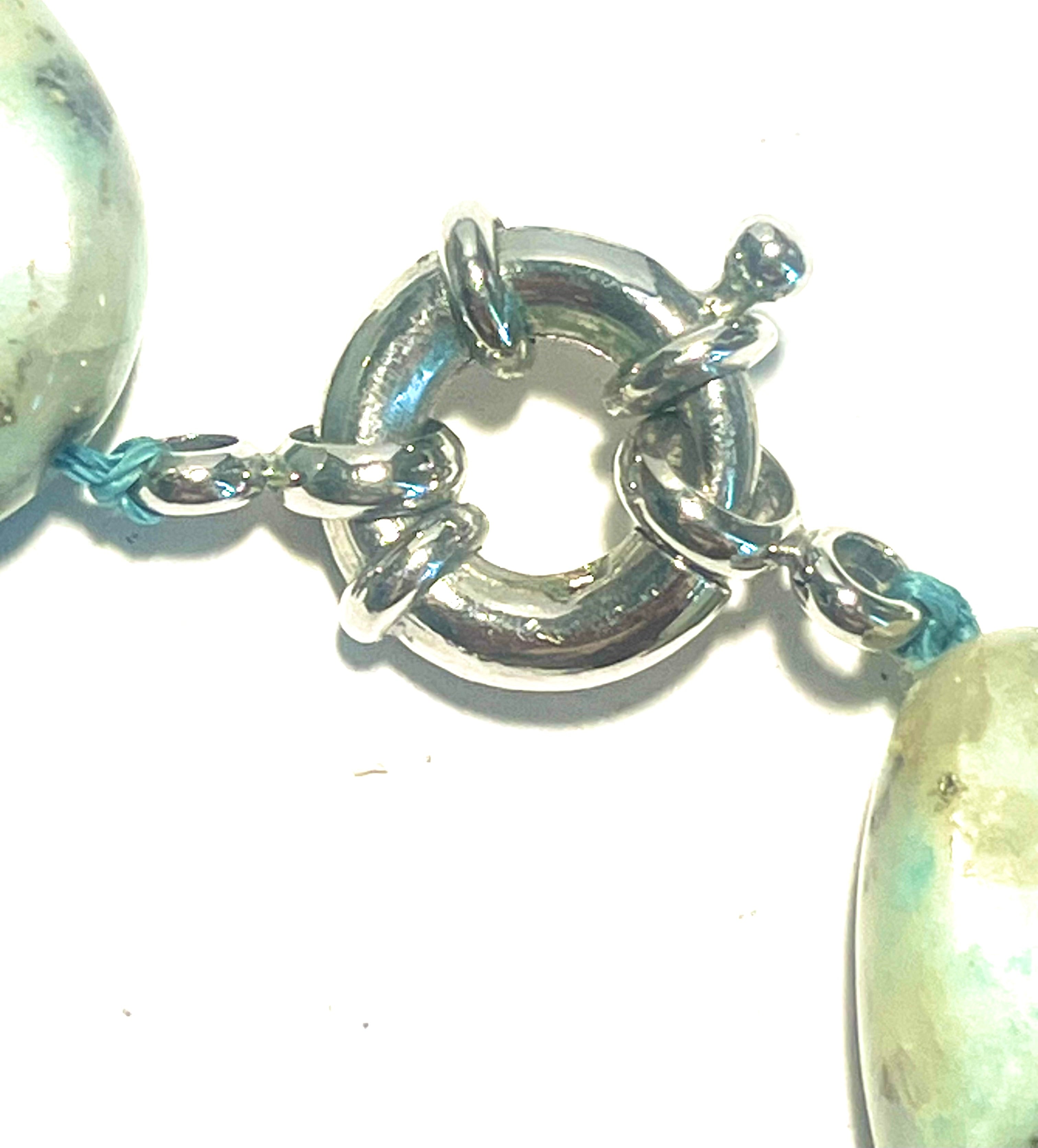 Genuine Kiwi Jasper Nugget Necklace Chunky Natural Stone Statement Bead