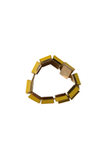 Vintage West Germany Yellow Lucite Geometric Stretch Bracelet Mid Century Modern
