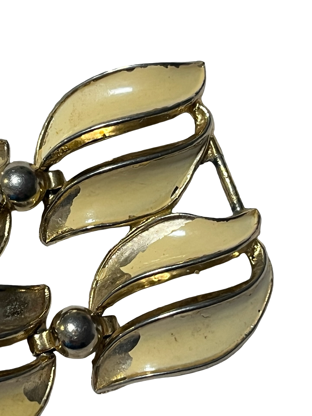 Vintage Mid-Century Gold Tone Link Bracelet | Modernist Statement
