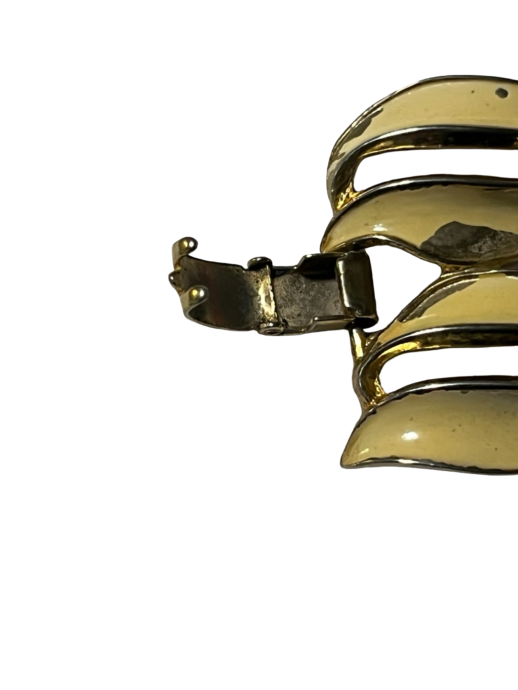 Vintage Mid-Century Gold Tone Link Bracelet | Modernist Statement