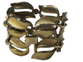Vintage Mid-Century Gold Tone Link Bracelet | Modernist Statement