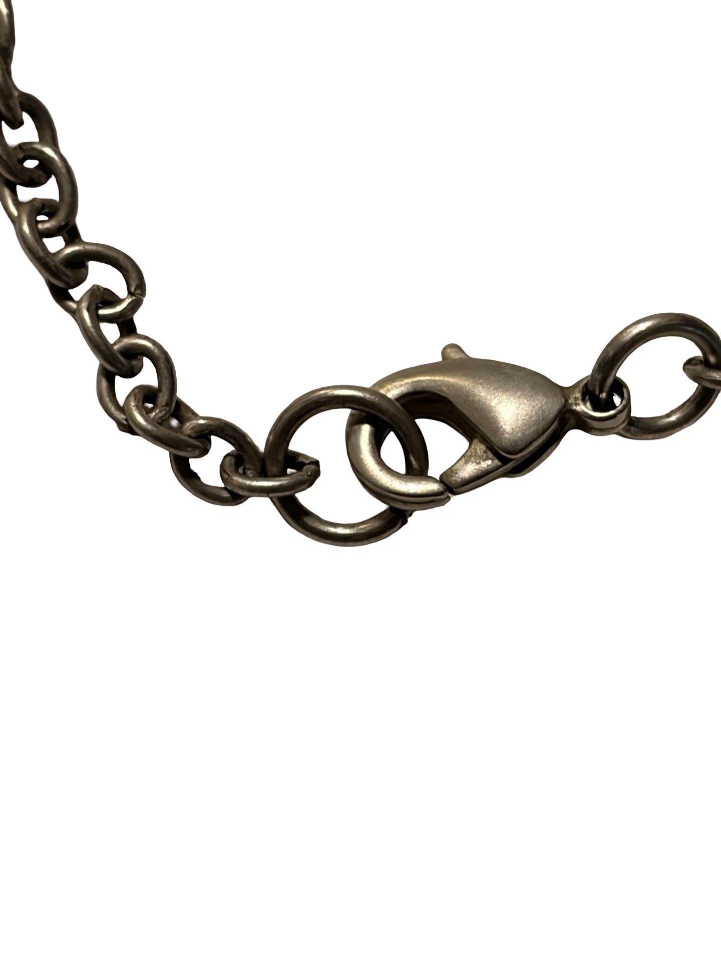 Vintage Hammered Silver Tone Disc Station Necklace
