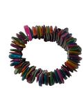 Colorful Shell Chip Stretch Bracelet | Boho Statement Jewelry
