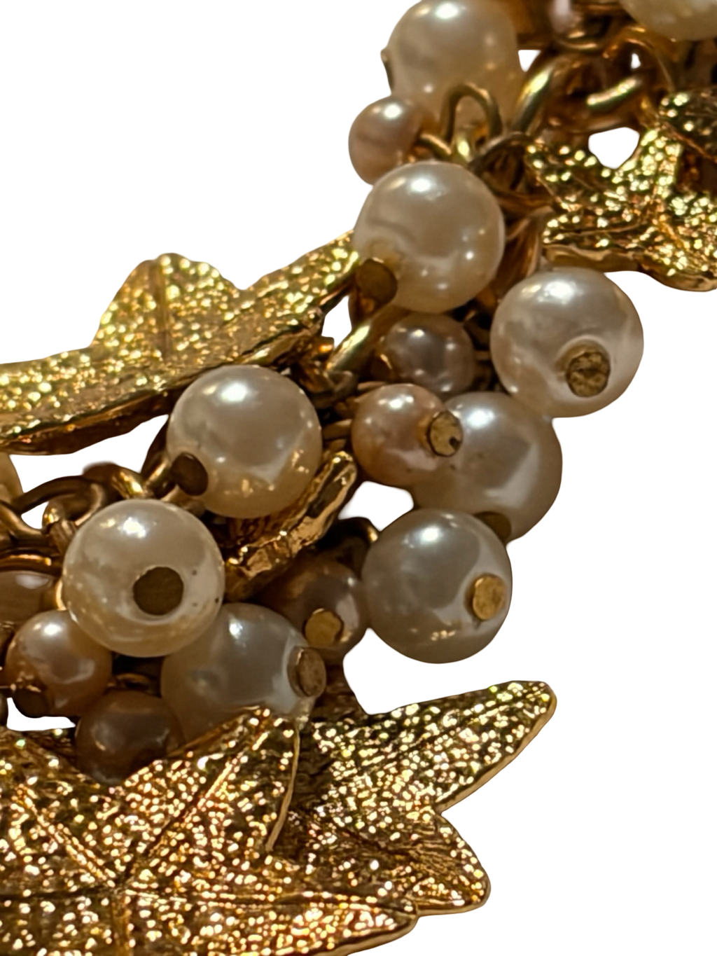 Sailor Sailor Gold Tone Star Charm Faux Pearl Statement Necklace Celestial Toggle Necklace