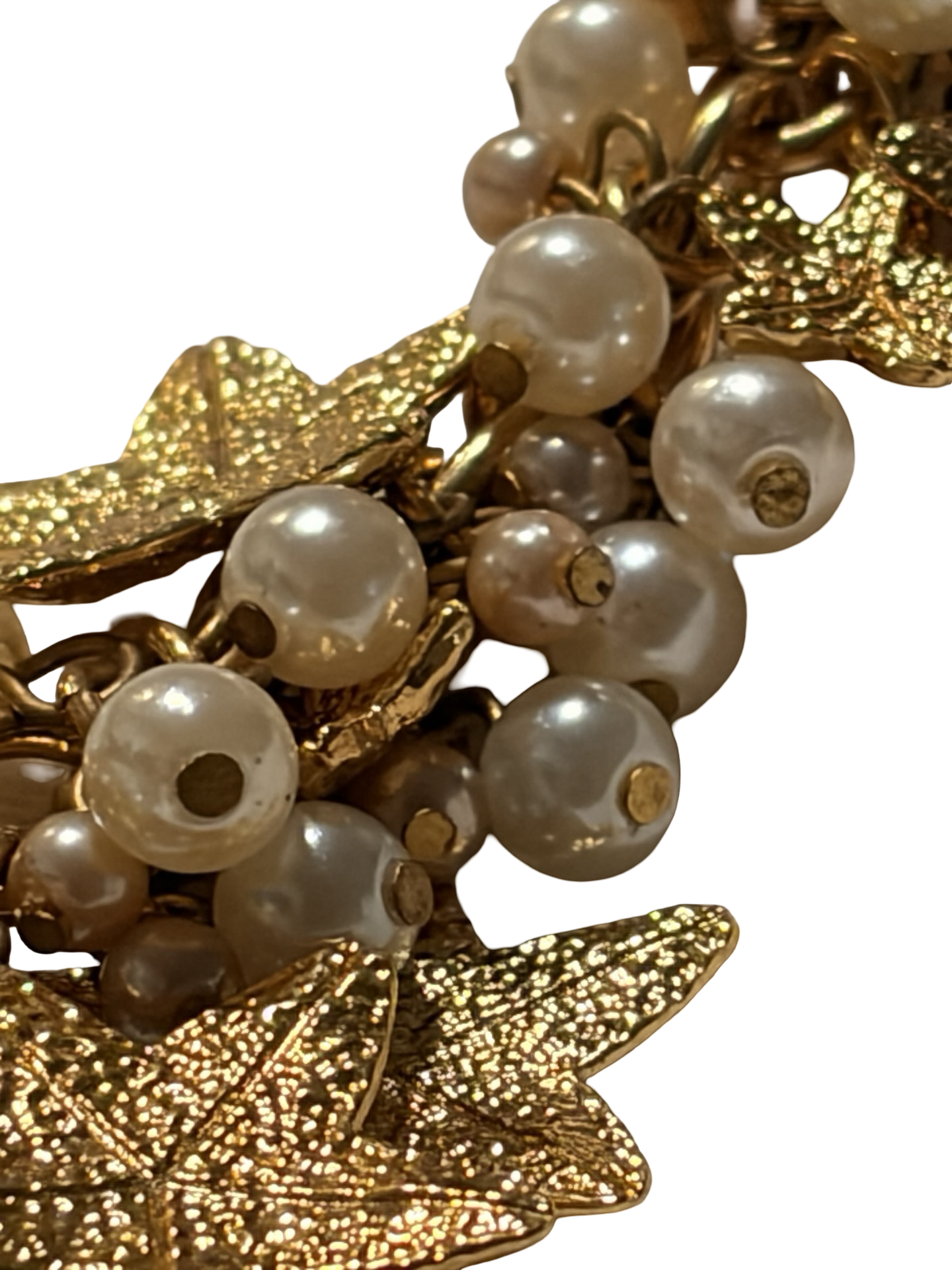 Sailor Sailor Gold Tone Star Charm Faux Pearl Statement Necklace Celestial Toggle Necklace