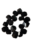 Handcrafted Matte Black Geometric Ceramic beads