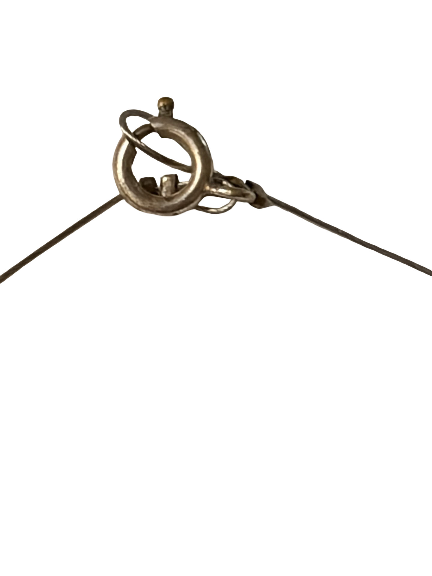Contemporary Minimalist Black & Clear Floating Bead Wire Station Necklace