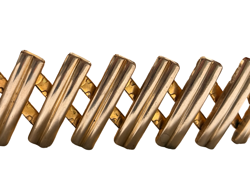 Vintage Made in Japan Gold Tone Stretch Expansion Bracelet